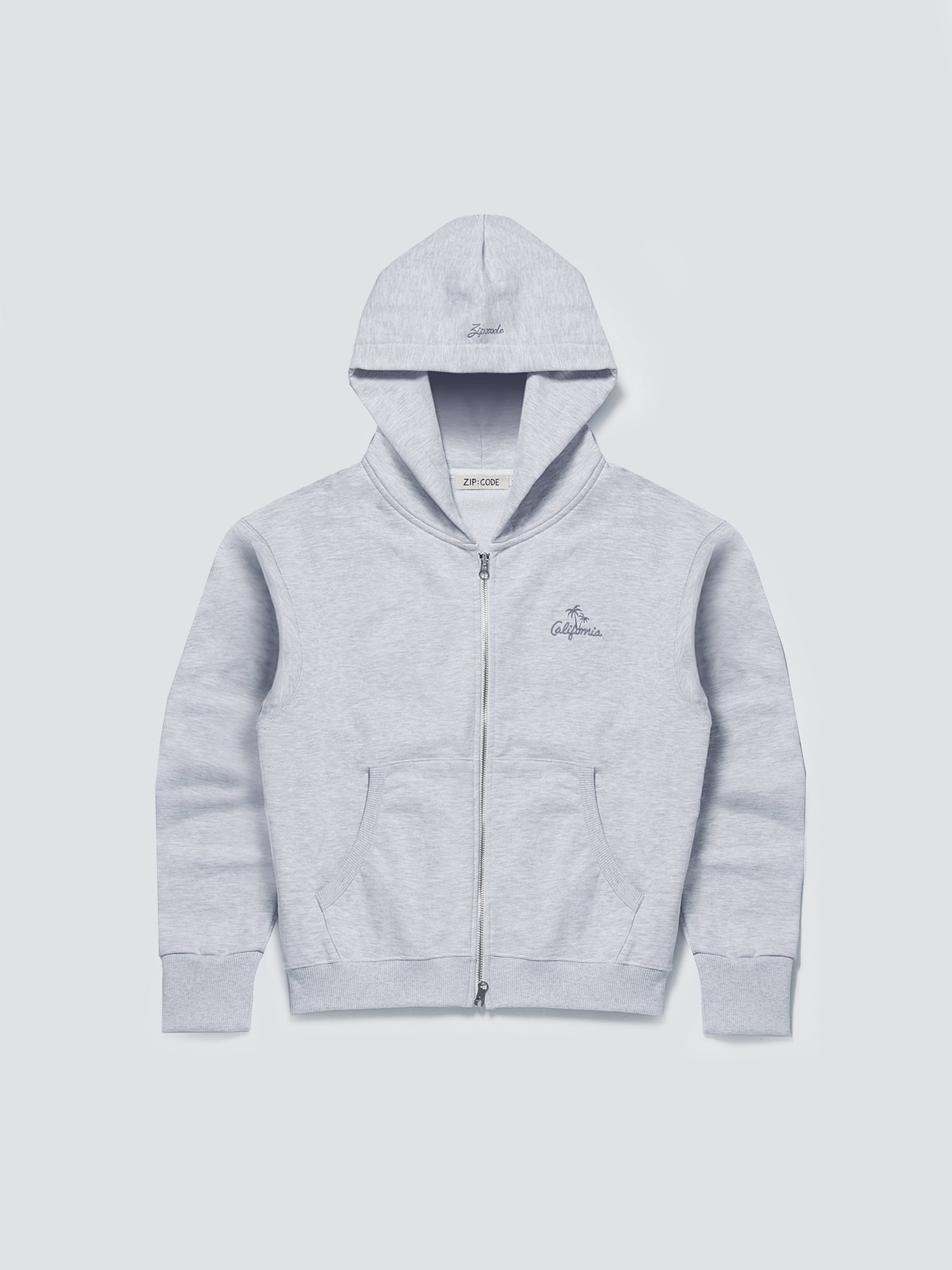 90210 Palm tree hood zipup_gray
