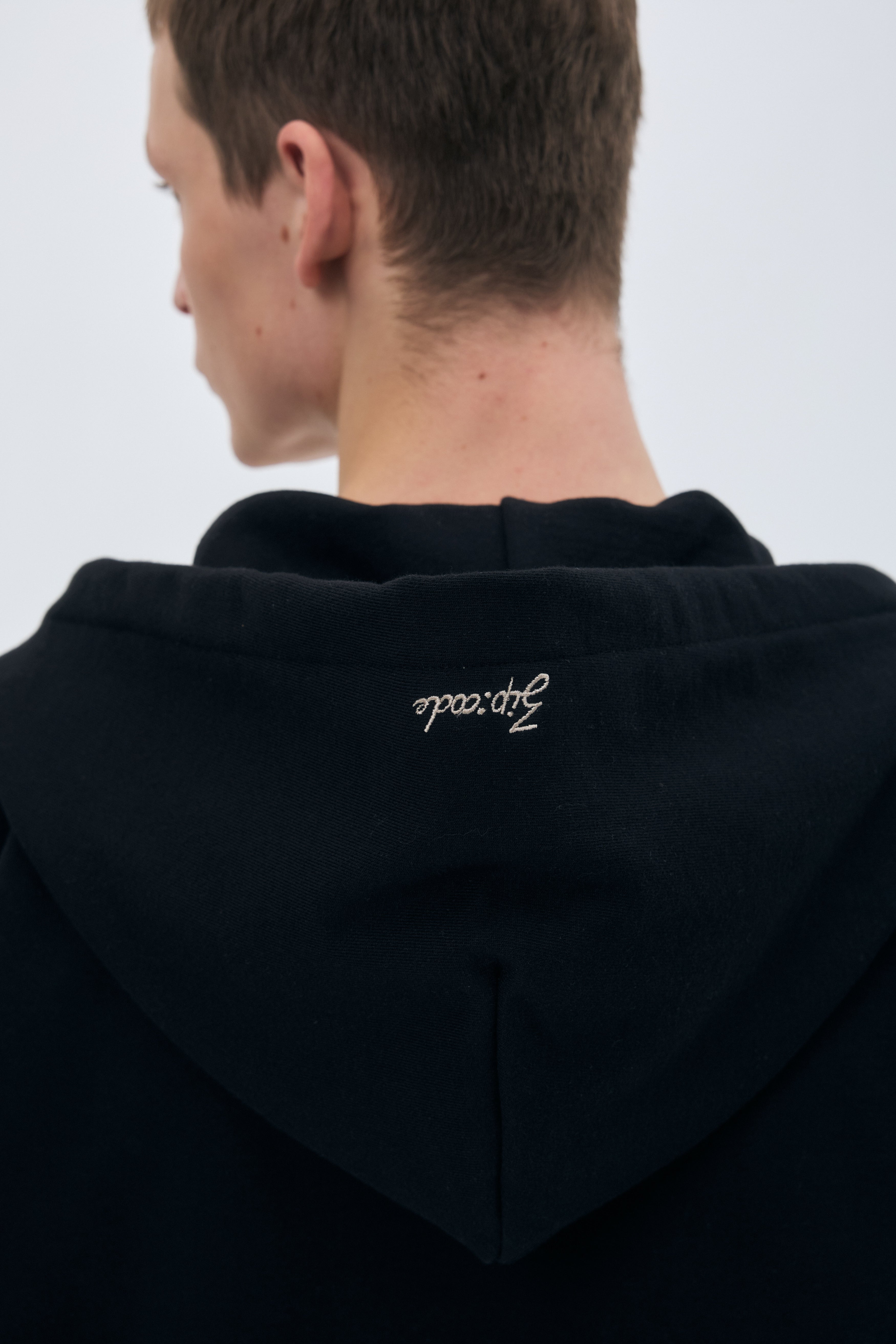 90210 Palm tree hood zipup_black